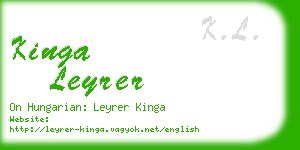kinga leyrer business card